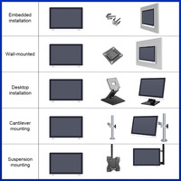 Écran tactile capacitif personnalisé Ips 12,1/21,5 pouces Ordinateurs industriels Android PC Écran tactile mural