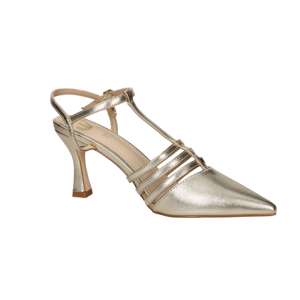 รองเท้าส้นสูงแบบสวม Gold Donna Slingback ส้นสูง 7.5 ซม. ไซส์ 38 สีทองเมทัลลิก ปลายแหลม รองเท้าผู้หญิง - Product Image 2