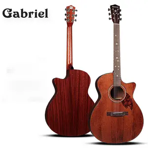 OEM مصنع الغيتار أعلى قيثارة خشبية عالية الجودة الجسم الحرفية chitarra الغيتار الصوتية الغيتار للبالغين المبتدئين