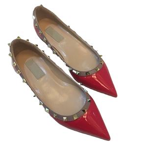 2026 Spring Autumn New Style Rivet <b>Pointed</b> <b>Toe</b> <b>Flat</b> Solid Women PU Upper PVC Midsole/Outsole Lining Breathable Versatile - Product Image 4