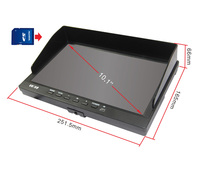 Moniteur quadruple divisé Ahd 4 de 10 pouces avec moniteur de recul horizontal/vertical DVR