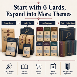 Kit de Tarjetas de Clue Raspables Personalizadas para Detectives con Sobres, Impresión de Juego de Misterio para Fiestas, Salas de <span class=keywords><strong>Escape</strong></span> y Marcas de Eventos - Product Image 2