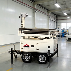 Factory Monitoring Solar Panels Cctv Trailer Large Solar Panels Security Trailer - Product Image 1