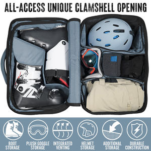 Sac de transport pour <span class=keywords><strong>chaussures</strong></span> de <span class=keywords><strong>ski</strong></span> 65L pour les activités de plein air et le rangement des casques de <span class=keywords><strong>ski</strong></span> - Product Image 2