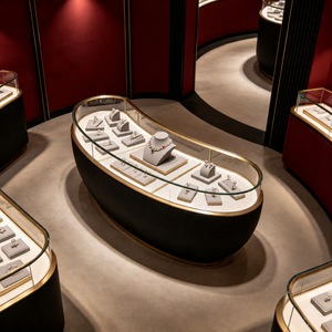 Boutique de bijoux de luxe Bourgogne, design d'intérieur, vitrine de présentation de bijoux sur mesure, solution complète pour la boutique - Product Image 2