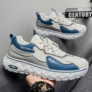 Chaussures de sport en cuir pour hommes de haute qualité, style décontracté, chaussures de marche tendance, chaussures de basket-ball d'extérieur, baskets décontractées - Product Image 4