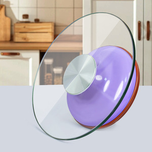 Base Giratoria Redonda de Vidrio Templado Morado/Rojo Rosa para Pasteles, Soporte Giratorio para Decoración de Pasteles para Cumpleaños, Uso Doméstico y Comercial - Product Image 2