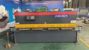 CHNVIKEN-Máquina cortadora de láminas hidráulica inteligente QC12K, 6x3200mm, cizalla oscilante para placa gruesa con motor de núcleo - Product Image 2