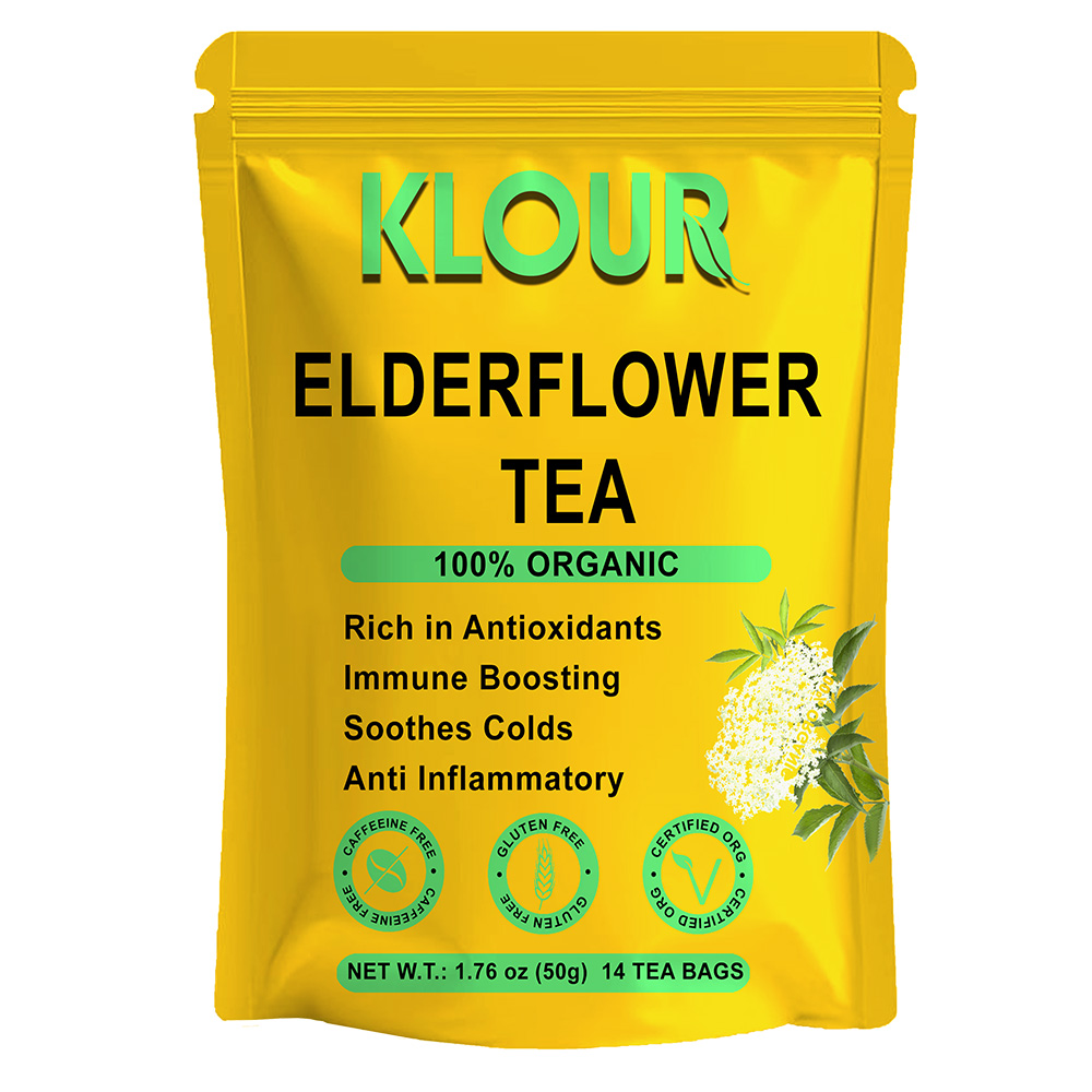 Premium Organic Blooming Tea Dried Elderflower for Respiratory Support