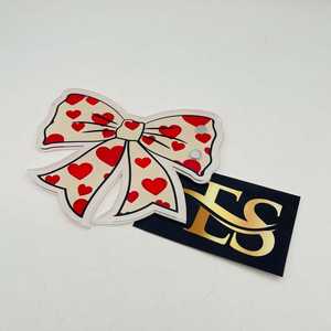 Nude Bow With Heart Special <b>Valentine</b> Lash Tile Heart Lash Tile Acrylic Glossy Beauty Instrument Eyelash Extension Tile - Product Image 3