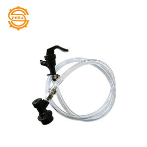 Línea de gas CO2 de plástico PVC Línea de tubo de manguera de cerveza de 3 <span class=keywords><strong>pies</strong></span> y 5 <span class=keywords><strong>pies</strong></span> con grifo y desconexión de barril de bloqueo de bola - Product Image 1