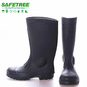 Сверхпрочные водонепроницаемые защитные ботинки из ПВХ со стальными носками, резиновые ботинки