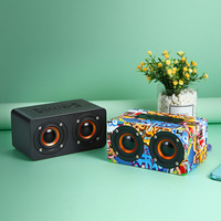 Haut-parleur en bois MDF 3W, stéréo, audio sans fil, lecteur de carte TF, entrée AUX, logo personnalisé, cadeau promotionnel d'entreprise