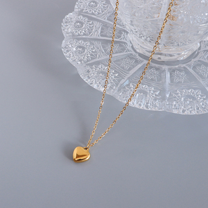 Regalo di san valentino collana con ciondolo a forma di <span class=keywords><strong>cuore</strong></span> con placcatura in PVD in acciaio inossidabile - Product Image 2