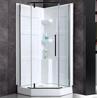 Nouveaux kits de paroi de douche blanche pour salle de bain avec panneaux muraux en acrylique