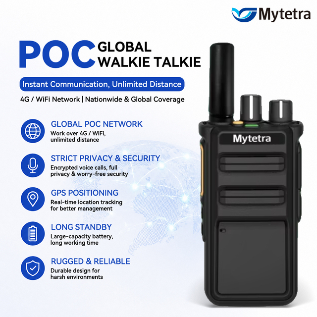 MYT V160 4G POC Walkie Talkie Network Radio LTE Handheld Transceiver GPS Long Range Zello Real PTT Two Way Radio