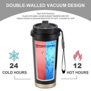 500ml cách điện thép không gỉ du lịch Mug cá nhân có nắp đậy với Xử Lý Hiệu suất nhiệt cho lạnh lưu trữ cốc cà phê - Product Image 4