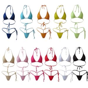 Traje de Baño Triangular Sexy OUTPACE Personalizado, Nuevo Diseño 2024, Fabricantes de Bikinis, Bikini de Tiras para Mujer, Traje de Baño de 2 Piezas - Product Image 1