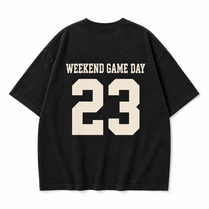 T-shirt graphique de basketball pour femmes Courtside Social Club, coupe oversize, manches courtes, pour le jour du match, vente en gros - Product Image 6