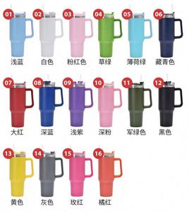 Vaso Térmico de Acero Inoxidable de Doble Pared con Aislamiento al Vacío de 40 Oz (1200ml) con Asa, Tapa y Popote para Agua, Té Helado, Café (Ecológico) - Product Image 3