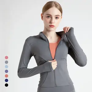 Chaquetas para Mujer, Abrigo Ajustado, Chaqueta con Cremallera, Ropa Casual, Manga Larga, Ropa de Yoga Ajustada, Chaqueta Deportiva de Yoga - Product Image 4
