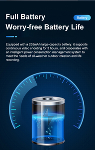 Lunettes d'enregistrement IA avec caméra vidéo 1080P, étanches IP67, lecture <span class=keywords><strong>de</strong></span> musique, commande vocale, connexion sans fil - Product Image 3