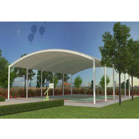 Auvent en membrane haute résistance PVDF1050, tissu anti-UV, toit sportif pour terrain de pickleball aux Philippines, protection contre le soleil et la pluie
