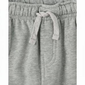 Pantalon de jogging Gymboree pour garçons, uniforme scolaire gris, 85 % coton/15 % polyester, taille mi-haute élastiquée avec cordon de serrage - Product Image 1