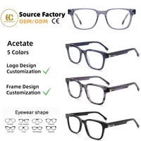 Personnalisation 2026 Nouveau design tendance Lunettes optiques haut de gamme en acétate Montures de lunettes durables pour usage quotidien OEM/ODM