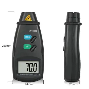 TD2234C Digital Laser Photo Tachometer Non Contact RPM Tach Digital Laser Tachometer