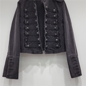 Veste en jean style rétro Z1050 pour <span class=keywords><strong>femme</strong></span>, nouvelle collection printemps-automne 2026, veste <span class=keywords><strong>courte</strong></span> pour <span class=keywords><strong>femme</strong></span> - Product Image 4