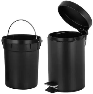 High Quality Eco-Friendly Household Office Hotel Kitchen Use Metal Dustbins 5L 20L Pedal Garbage Can Trash Bin