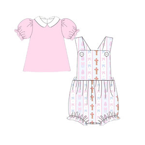 Ropa de verano adorable para niñas de alta calidad, infantil, Día de San Valentín, corazón, caramelo, manga corta, punto verde, estampado de animales - Product Image 2