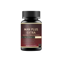 Complément énergétique pour hommes, Man Plus Extra Maca Capsules, ingrédients à base de plantes, amélioration masculine, capsule de Maca noire