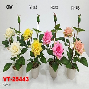 2025 más nuevo 52cm poliéster Rosa Artificial Real Touch Spray X4-Latex hecho a mano para el Día DE LA MADRE Pascua Navidad ocasiones - Product Image 6