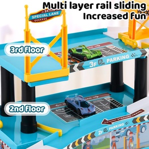 Set Gioco Parcheggio Auto a 3 Piani con Modellini in Lega, Pista Scorrevole e <span class=keywords><strong>Garage</strong></span> Fai-da-te - Product Image 2