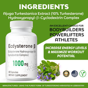 Özel etiket turkesteron kas vücut geliştirme takviyesi yüksek emilim 1000 Mg sağlıklı kas lal <span class=keywords><strong>Ecdysterone</strong></span> 60 kapsül - Product Image 5