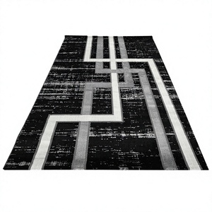 Alfombra Turca de Poliéster Afelpada Adiva, Tejida a Máquina con Diseño Jacquard, de Pelo Alto, Acolchada, Reversible, Lavable y Antideslizante para el Hogar - Product Image 1
