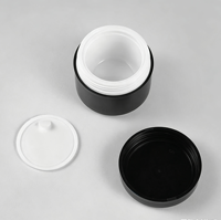 Pot cosmétique en plastique noir mat avec logo personnalisé, pour gel vernis, gel UV pour ongles, conteneur de 5g 10g