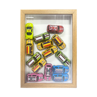 Vente en gros A4 Deep 3D Shadow Box Cadres photo Bois MDF Matériau Plexiglas Jouet Voiture Vitrine Cadre en bois décoratif