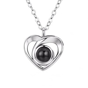 Collar de Pareja con Proyección de 100 <span class=keywords><strong>Idiomas</strong></span> que Dice <span class=keywords><strong>Te</strong></span> <span class=keywords><strong>Amo</strong></span> en 100 Formas Diferentes, Diseño Moderno, Lindo y Dulce - Product Image 6