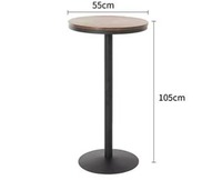 Table et chaise de bar-café simple en bois massif, table de bar-café, table de bar et ensemble de chaises, table haute et chaise de bar avec pieds en fer