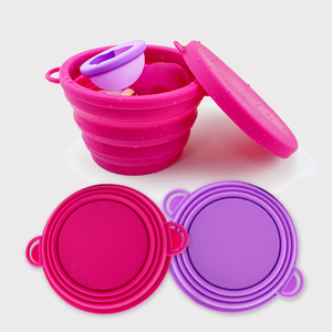 Aobo nueva llegada venta al por mayor <span class=keywords><strong>Copa</strong></span> <span class=keywords><strong>Menstrual</strong></span> esterilizador caja <span class=keywords><strong>microondas</strong></span> esterilizado taza 550ml - Product Image 1