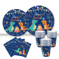 Nouvel ensemble de vaisselle de fête transfrontalière FEIQU : Assiettes en carton, gobelets en papier, pour la Saint-Valentin, Pâques, anniversaires et fêtes à thème crème glacée
