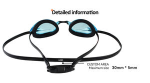 نظارات سباحة احترافية مخصصة بدون تسرب مضادة للضباب حماية من الأشعة فوق البنفسجية نظارات سباحة مريحة للتدريب من السيليكون - Product Image 3