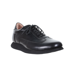 Scarpe casual da uomo in pelle con lacci (nero) - Product Image 3