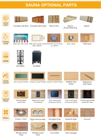 Sauna infrarouge extérieur pour 4 personnes, noir, sauna combiné extérieur avec éclairage LED, utilisation domestique et jardin, sauna vapeur traditionnel