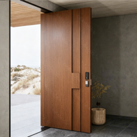 Australian Standards High Quality Flat Front Entry Door Design Modern Wood Main Door Residential Timber Front Doors