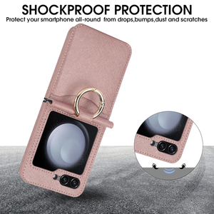 Funda Protectora Multifuncional de Cuero para <span class=keywords><strong>Galaxy</strong></span> <span class=keywords><strong>Z</strong></span> <span class=keywords><strong>Flip</strong></span> 5 6 7 8, para Guardar tu Teléfono y Tarjetas Diarias - Product Image 4