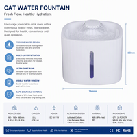 Fontaine à eau pour chat, filtre à eau fraîche à circulation automatique, fontaine à boire intelligente pour animaux de compagnie, pour chats et chiens, intérieur